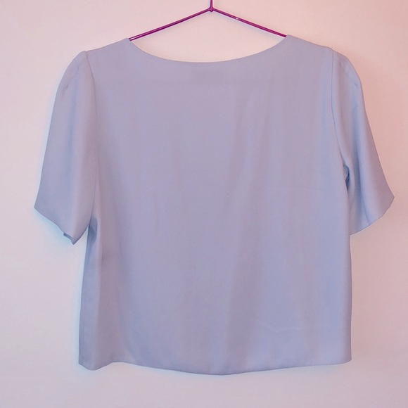 Babaton baby blue cropped top, sz xs - Picture 2 of 4